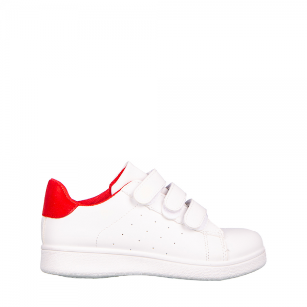 Παιδικά αθλητικά παπούτσια     Lamy λευκά με κόκκινο, 2 - Kalapod.gr